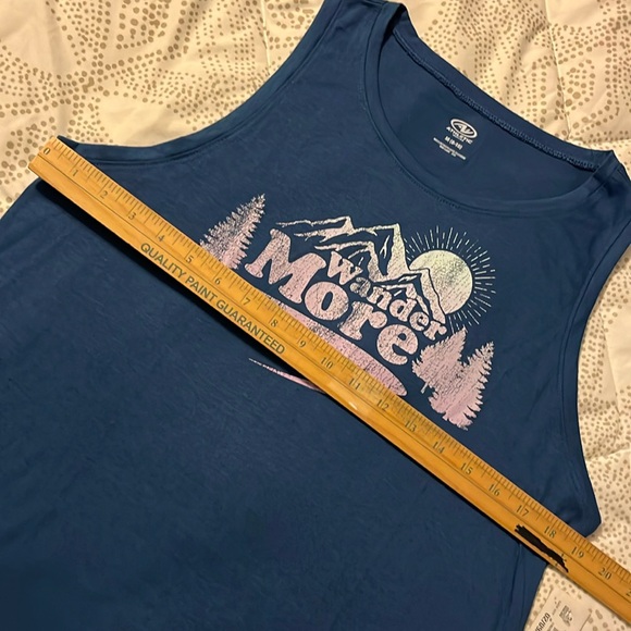 Athletic Works Women’s Graphic Print Sleeveless Blue Activewear Tank Sz M (8-10) - Picture 7 of 9